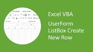 Excel VBA UserForm ListBox Create New Row with AddItem and Specify its Row Number