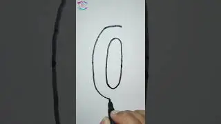 #shorts /How to draw a 3D Number-0