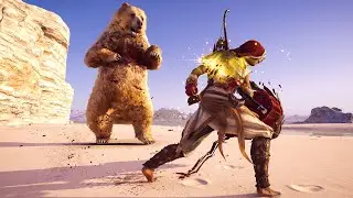 Assassin's Creed Odyssey - Spear of Leonidas Stealth Kills, Combat & Bear Fight