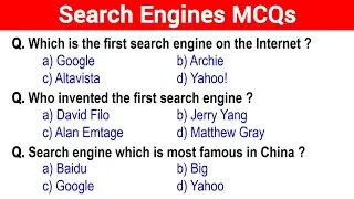 Search Engine MCQs | For All Competitive Exams