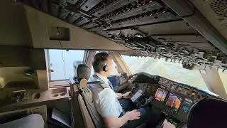 Experience the Thrilling Landing of a Boeing 747 at Larnaca Airport from the Pilots Perspective