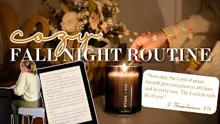 FALL NIGHT ROUTINE 🍂🕯☕️ | self-care, cozy hobbies, & bible reading