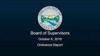 SCC Board of Supervisors October 8, 2019 9:30 AM