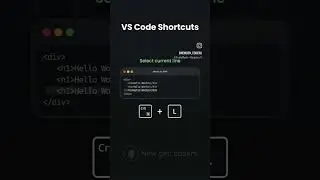 VS Code Shortcuts to boost our coding time  #coding #codingeducation #codingskills