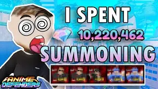 I SPENT 10 MILLION GEMS SUMMONING in Roblox Anime Defenders (8 SECRETS)