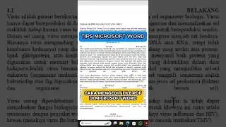 Cara Mengedit File PDF di Microsoft Word #belajarmicrosoftword #microsoftoffice #tutorialword