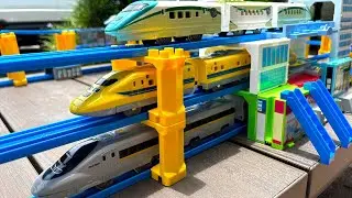 Plarail ☆ 3D course with 2 types of stations and bullet trains