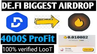 DE.FI Biggest Airdrop || Instant Crypto Airdrop || Airdrop Earn money