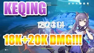 Keqing VS Cryo Regisvine Damage Showcase. Physical build 18k + 20k  Damage |  Genshin Impact