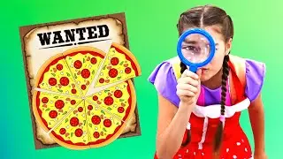Мия и Артем - Челлендж с Пиццей для Насти | Мия Настя и Артем