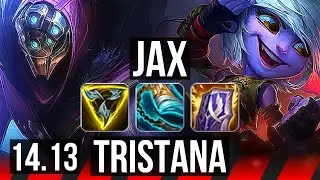 JAX vs TRISTANA (TOP) | 65% winrate, 6 solo kills, 34k DMG | EUW Grandmaster | 14.13