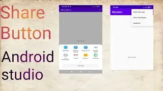 How To create Share Button in Android Studio(Update Version)||2020