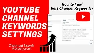 Youtube channel keywords settings