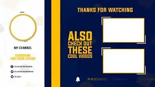 Youtube Outro Template No Text - YouTube Outro Template No Copyright - Youtube End Screen Template