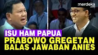 Gregetan Prabowo Balas Anies Soal HAM di Papua, Ganjar Senyum-Senyum di Debat Capres