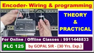 PLC PROGRAMMING TRAINING-ENCODER WIRING WITH PLC& PROGRAMMING &  TYPES OF ENCODER |IN HINDI | P125