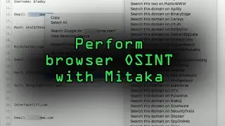 Perform Browser OSINT with the Mitaka Extension [Tutorial]