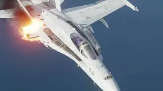 DCS: F-18 Lands With One Wing