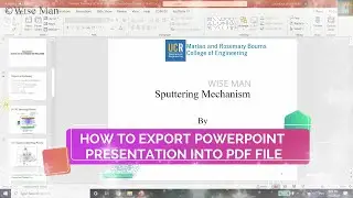 HOW TO EXPORT POWERPOINT PRESENTATION INTO PDF FILE