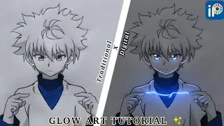 KILLUA GLOW ART TUTORIAL  [ibispaint x]