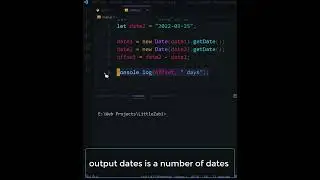 How to subtract dates in JavaScript 👑 #shorts #trending