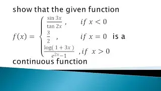 show that the given function is a continuous function