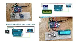 Distance measurement using Ultrasonic sensor with Arduino Uno and OLED display