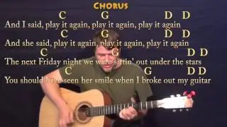 Play It Again (Luke Bryan) Strum Guitar Cover Lesson with Chords / Lyrics