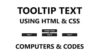 Tooltip Text Using HTML and CSS | Computer Conversation