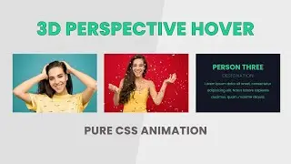 Our Team Section Layout design in Bootstrap | 3D Perspective CSS Animation