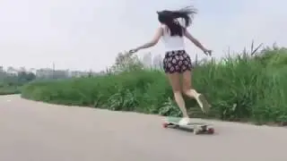 longboard tricks freestyle girl