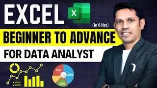 Excel Tutorial from Basic to Advanced for Data Analyst📊 | Learn excel in 2025