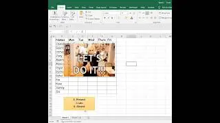 Attendance sheet in Excel with ICON SETS #shortfeed #excel #shortsvideo