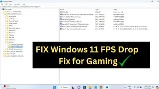 FIX Windows 11 FPS Drop Fix for Gaming