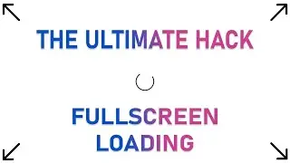 Show Fullscreen Loading on Html Pages | The Ultimate Bootstrap Hack