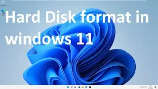 Hard Disk format in windows 11