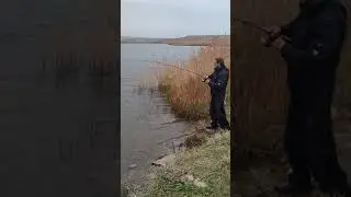 Dad caught a pike. Папа словил щуку.