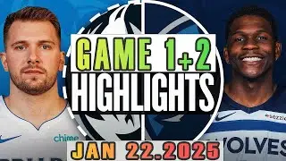 Dallas Mavericks VS Minnesota Timberwolves Game 1st+2nd Highlights Jan 22,2025 NBA Season 2024-25