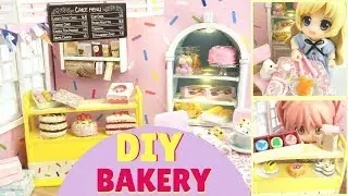 🍰DIY Kawaii Miniature Bakery Dollhouse Kit - DIY Polymer Clay Cakes!