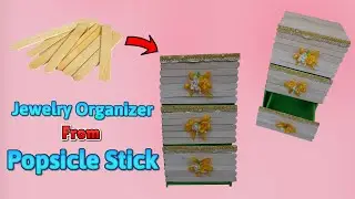 DIY Jewelry Organizer from Popsicle Stick | Ice Cream Stick Craft | Popsicle Stick Crafts