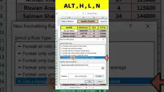 Data Highlight in Excel #excel #msexcel #exceltips #exceltutorial #microsoftexcel #shorts