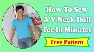 Doll Clothes Sewing Tutorial / Free V-Neck Tee Shirt Pattern / Super Hero Tonner Dolls / Jacob Black