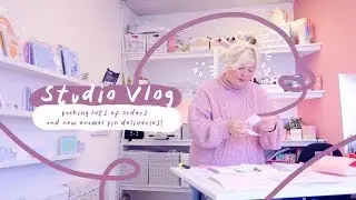 STUDIO VLOG 008| Unpacking New Enamel Pins | Packing Lots of Etsy Orders