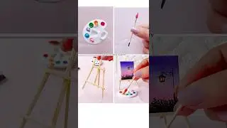 Handmade Miniature painting set #painting #satisfying #shorts