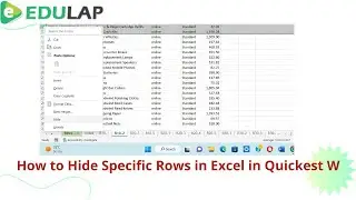 How to Hide Specific Rows in  Excel in Quickest Way