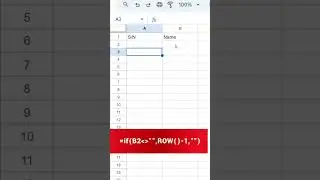 how to automate the serial number #googlesheets #excel #sheet #formula #if #techtips