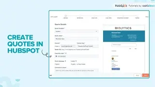 How to create quotes in HubSpot