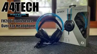 #unboxing A4Tech FH200i Conference Over Ear Headphone with Noise Cancelling Mic & Dual Jack Adapter