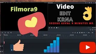 filmora9 me video editing kaise kare ? filmora 9 full tutorial, filmora9 video editor hindi.........