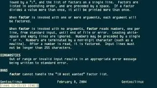 factor, from GNU coreutils or BSD Games